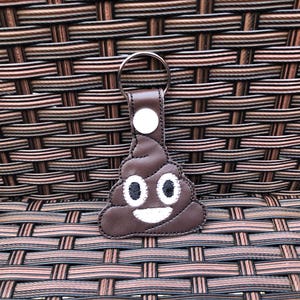 Embroidered Emoji Poo Keyring, Bag Charm, Poo Charm, Poo Keyring, Emoji ...