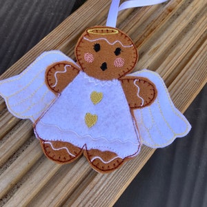 Christmas Gingerbread Angel decoration, gingerbread tree decoration