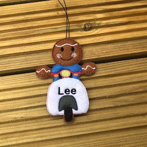 Scooter Gift, Moped Gift, Scooter Gingerbread Man, Moped Gingerbread Man, Father&#39;s Day Gift, Hanging Gingerbread Man