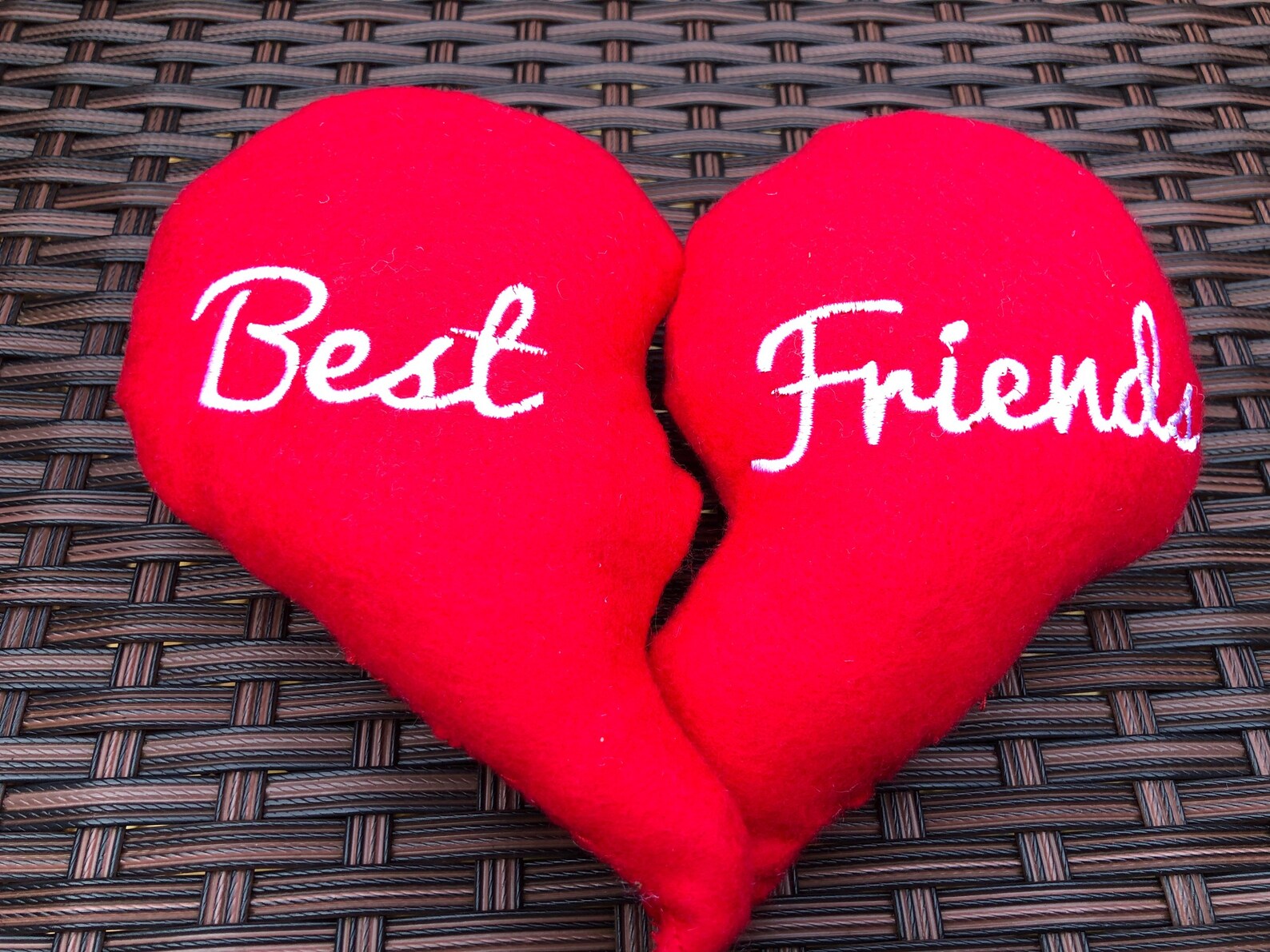 Best Friend Split Heart Cushions Valentines Gift Gift for Etsy UK
