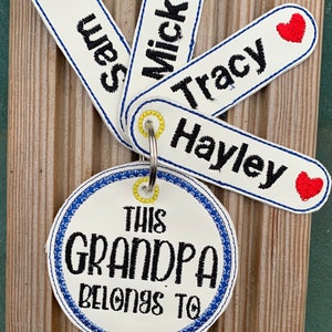 Grand-père Keyring, Keyring grand-père personnalisé, cadeau de la fête des Pères, cadeau pour papa, porte-clés papa, porte-clés grand-père