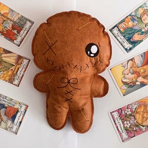 Voodoo Puppe, Leder, Pin Kissen, Voodoo, Voodoo Geschenk, Geschenkideen, Pinhalter, Geschenkideen, gruselige Puppe, Hexe, Horror puppe, Gothic Puppe