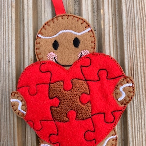 valentines gingerbread, set valentines gingerbread men, hanging gingerbread men, valentines gift