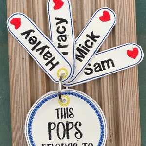 Pops Keyring, Personalised Pops Keyring, Father&#39;s Day Gift, Gift For Grandad, Grandad Gift
