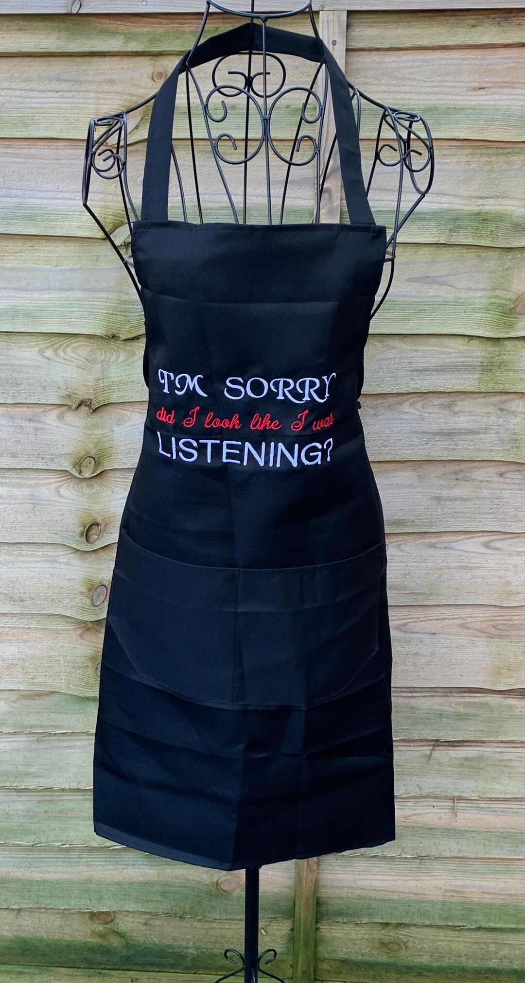 Embroidered Apron, BBQ Apron, Unisex BBQ Apron, Cooking Apron, Funny ...