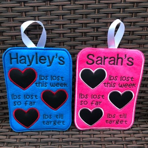 Personalised weight loss fridge magnet, personalised weight loss hanging chart, weight loss chart, weight loss fridge magnet, weight loss