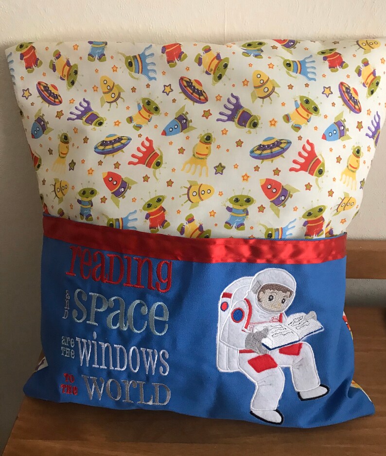 Reading Pillow Space Cushion Astronaut Cushion Space Etsy UK