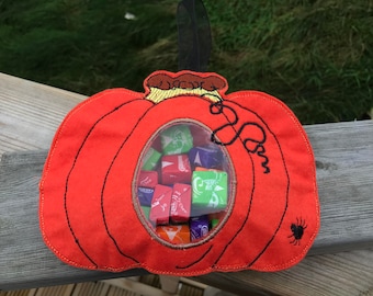 Pumpkin treat bag, Halloween treat bag, child's treat bag, pumpkin, halloween