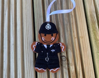 Gingerbread Policeman, Gingerbread Decoration, Policeman Decoration, Personalised Policeman Gift