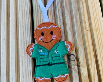Gingerbread Paramedic, Gingerbread Decoration, ParamedicTree Decoration, Personalised Paramedic Gift