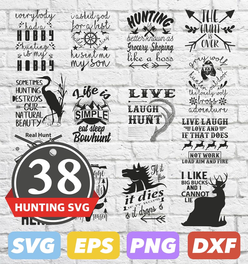 Download Hunting SVG Bundle 38 Deer Duck Hunting SVG Cut Files | Etsy