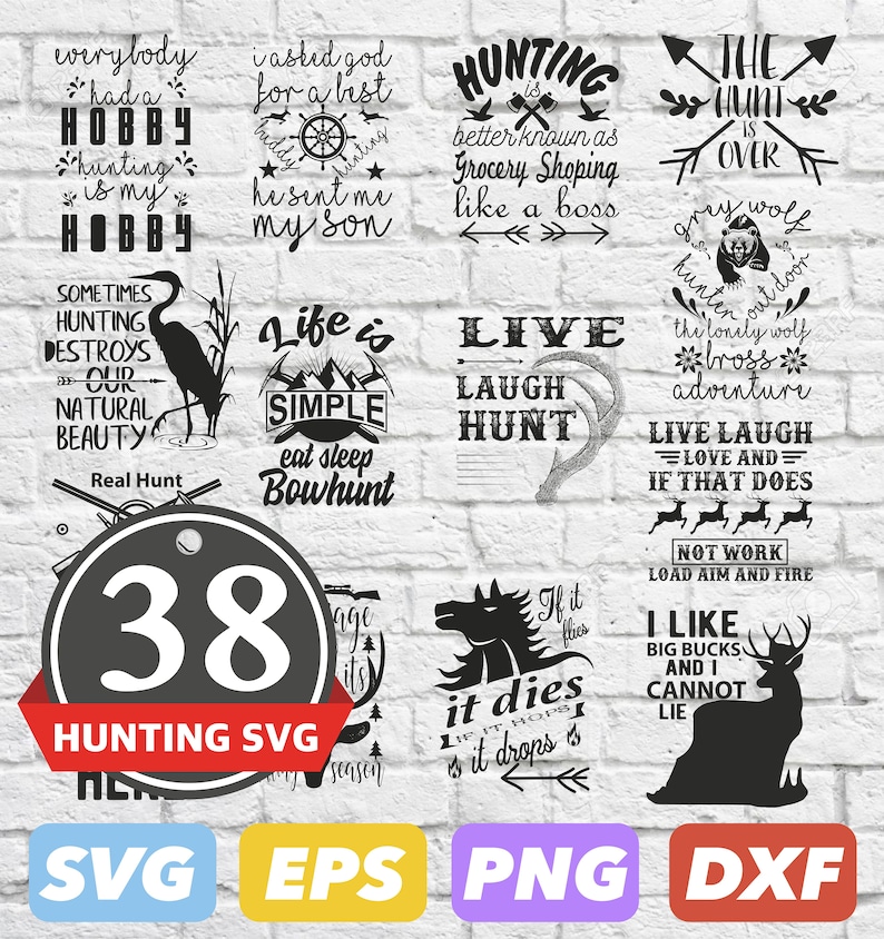 Download Hunting SVG Bundle 38 Deer Duck Hunting SVG Cut Files | Etsy