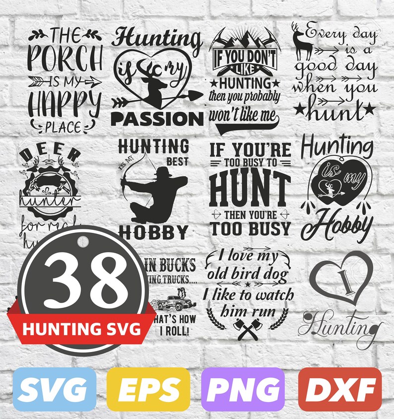 Download Hunting SVG Bundle 38 Deer Duck Hunting SVG Cut Files | Etsy