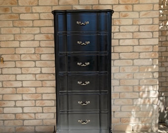 Black Lingerie chest - French Provincial Dresser ** LOCAL PICKUP in San Antonio Tx**
