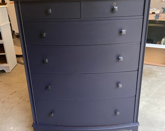 SOLD - Tall black Dresser 6 Drawers-Pick black or gold pulls!