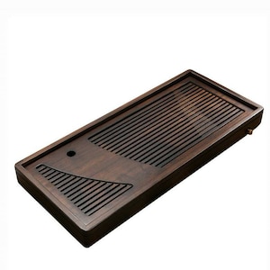 Bamboo Tea Tray with Water Tank 2 Variations for Chinese Gongfu Chadao, Tea Wares, Tea Sets, Tea Boards, Tea Saucers, Tea Tools, Gifts. image 1