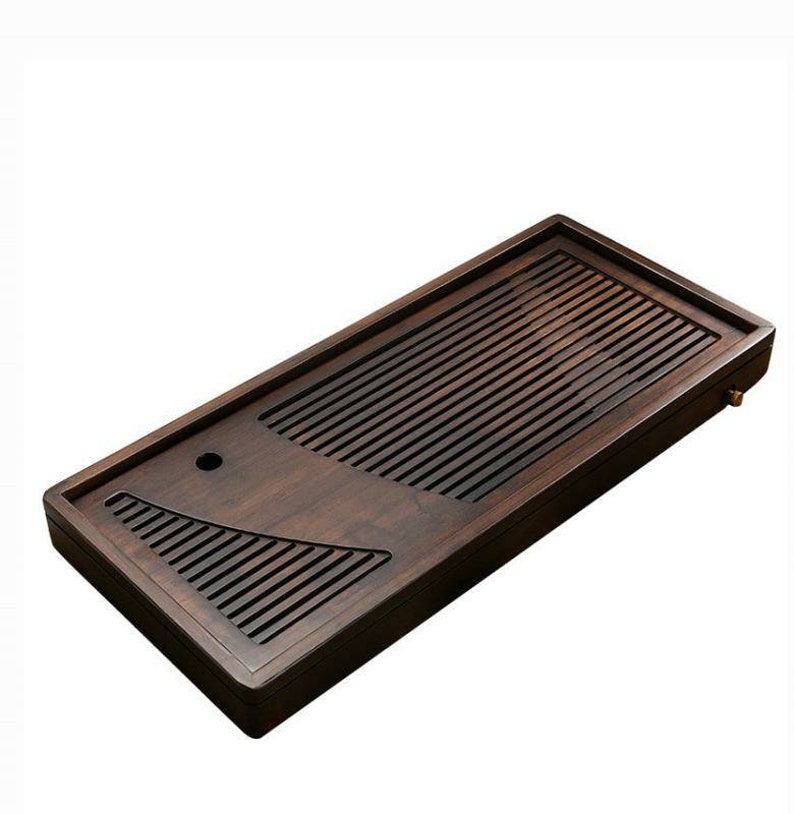 Bamboo Tea Tray with Water Tank 2 Variations for Chinese Gongfu Chadao, Tea Wares, Tea Sets, Tea Boards, Tea Saucers, Tea Tools, Gifts. image 1