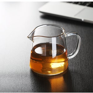 Glass Pitcher "Gong Dao Bei" 300ml / 400ml with Stainless Strainer for Sharing Tea in China Gongfu Tea Session, Teawares, Tea Gifts, Teasets