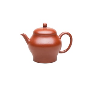 Yixing "Weng Xing" (Jar Teapot),"Zhu Ni" (Raw Ore Red Mud Material) 100ml, for Chinese Gongfu Chadao, Tea Wares, Zisha Gifts,