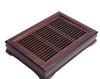 Bamboo Tea Tray with Plastic Water Tank for Chinese Gongfu Tea,Tea Saucers, Tea Boards, Chinese Gongfu Tea Wares, Tea Sets, Tea Tools, Gifts