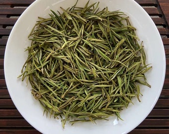 2024 Vorfrühling "An Ji Bai Cha" (Anji Weißer Tee) A +++ Grade Grüner Tee, Provinz ZheJiang China, Teeproben, Teegeschenke, LvCha, Chinesischer Tee