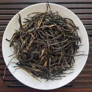 2023 Black Tea "Song Zhen" (Pine Like Needle - 1 Bud 2 Leaves) A Grade Loose Leaf Tea, Dian Hong, FengQing, Yunnan, China Tea Samples, Gifts