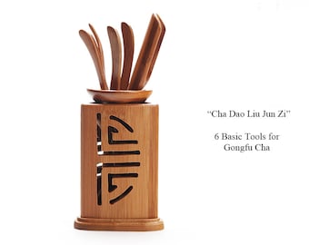 Bamboo "ChaDaoLiuJunZi" (6 Basic Tools for Chinese Gongfu Chadao), Tea wares,  Tea sets,  Tea tools, Tea ware gifts,