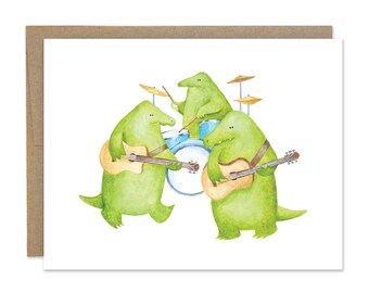 CROC BAND Greeting Card
