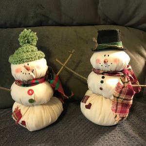 Knit Cap or Top Hat Snowman