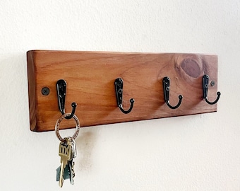Simple Wall Key Hooks, 3 Sizes, Entryway Hook Hanger, Horizontal Key Holder