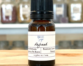 Refresh Blend Essential Oil 100% Pure - 10ml Dropper Bottle | Soap Making | Candle Making