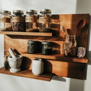 Three Tier Wood Wall Shelf for Entryway, Kitchen, Bath, Coffee Mugs and Plants & More image 2
