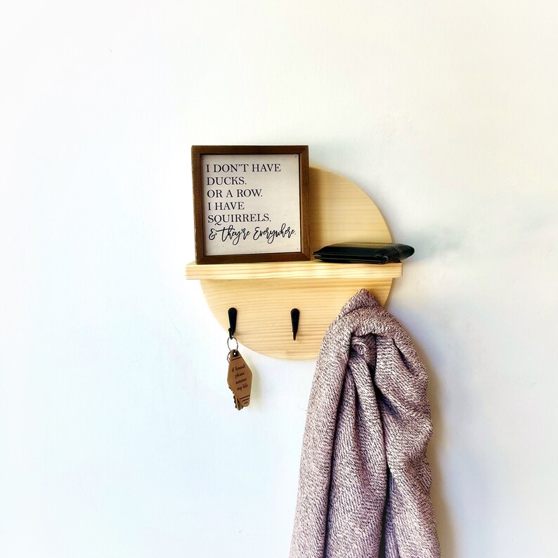 Circle Key Holder Wall Shelf Minimalist Entryway Hook - Etsy