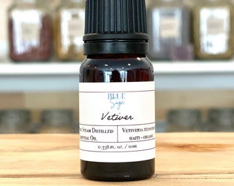 Vetiver Essential Oil 100% Pure - 10ml Dropper Bottle | Soap Making | Candle Making