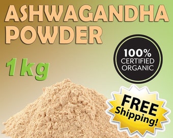 ORGANIC ASHWAGANDHA 1kg Root Powder Fine Premium Best Quality Ashwaghanda FREE Shipping Ashwaganda Wholesale Price! Limited Stock!
