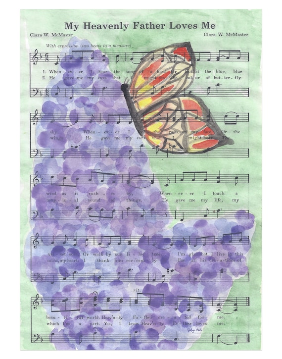 Printable My Heavenly Father Loves Me primary Song LDS Hymn - Etsy