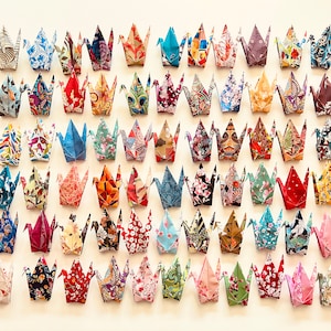 Sale Till May 10th!  100 large /medium/small Multipatterned Japanese Origami Crane Paper craft Christmas tree decoration