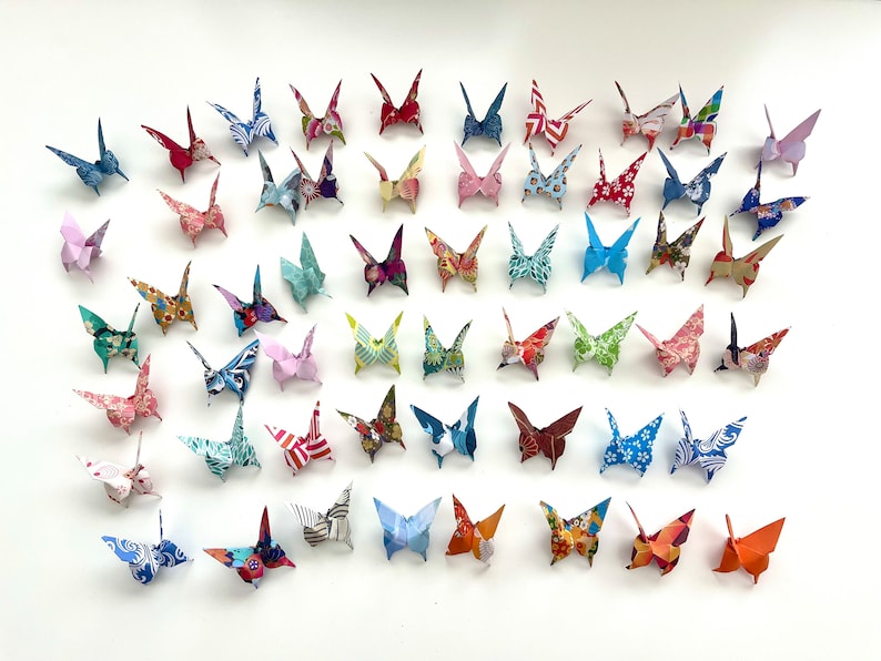 Multipatterned Japanese Origami butterfly papeJapan small medium large size image 1