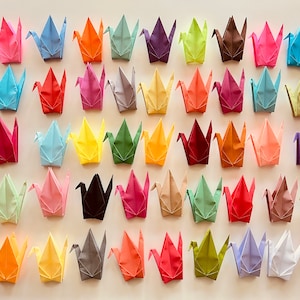 100 large /extra large solid colors Japanese Origami Crane close to 50 colors Christmas tree decoration