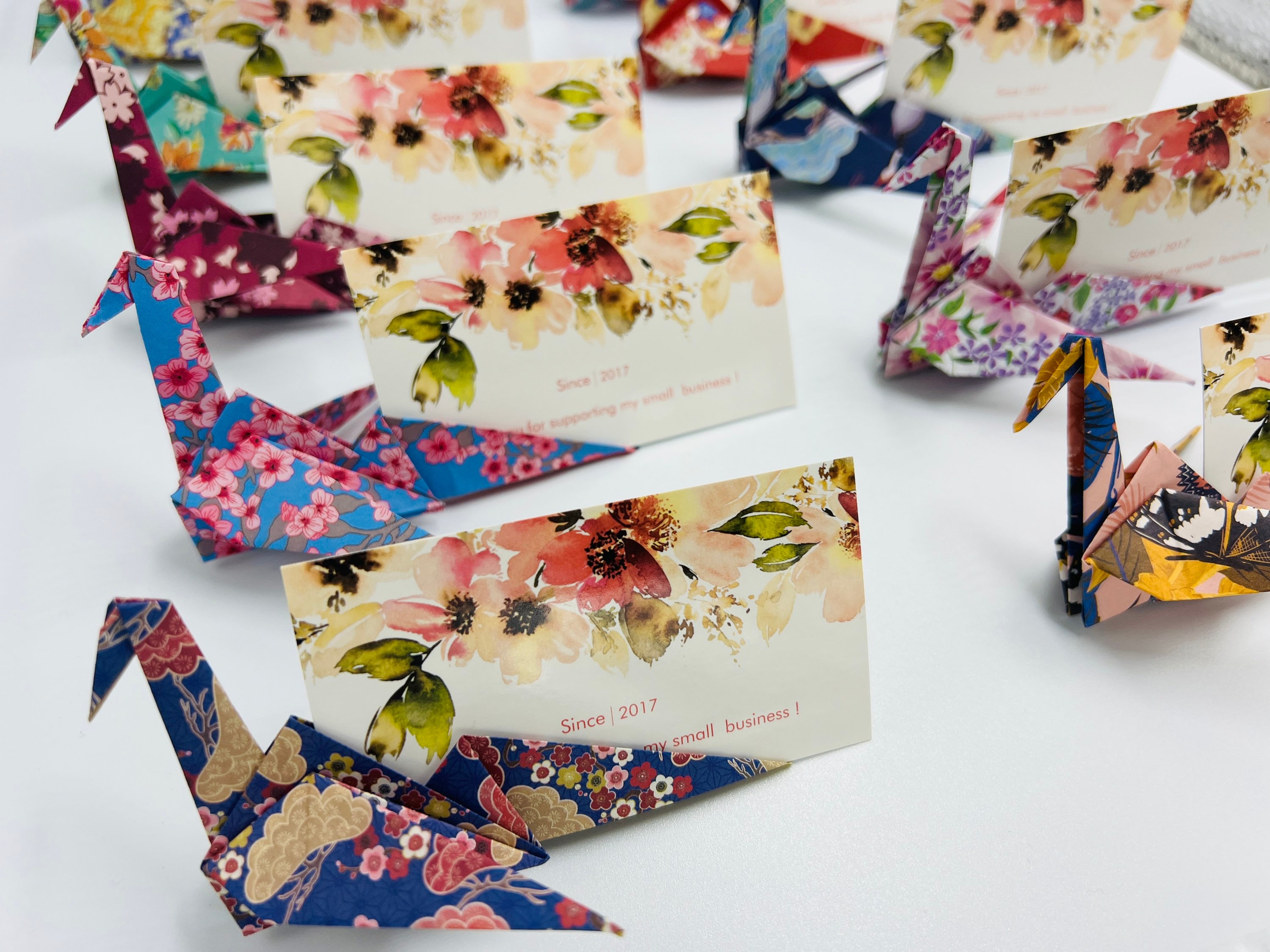 Set of 25 Japanese Origami Cranes Card Holder 80 Patters or Solid Color or  Vintage Series - Etsy, image size:3000x2250