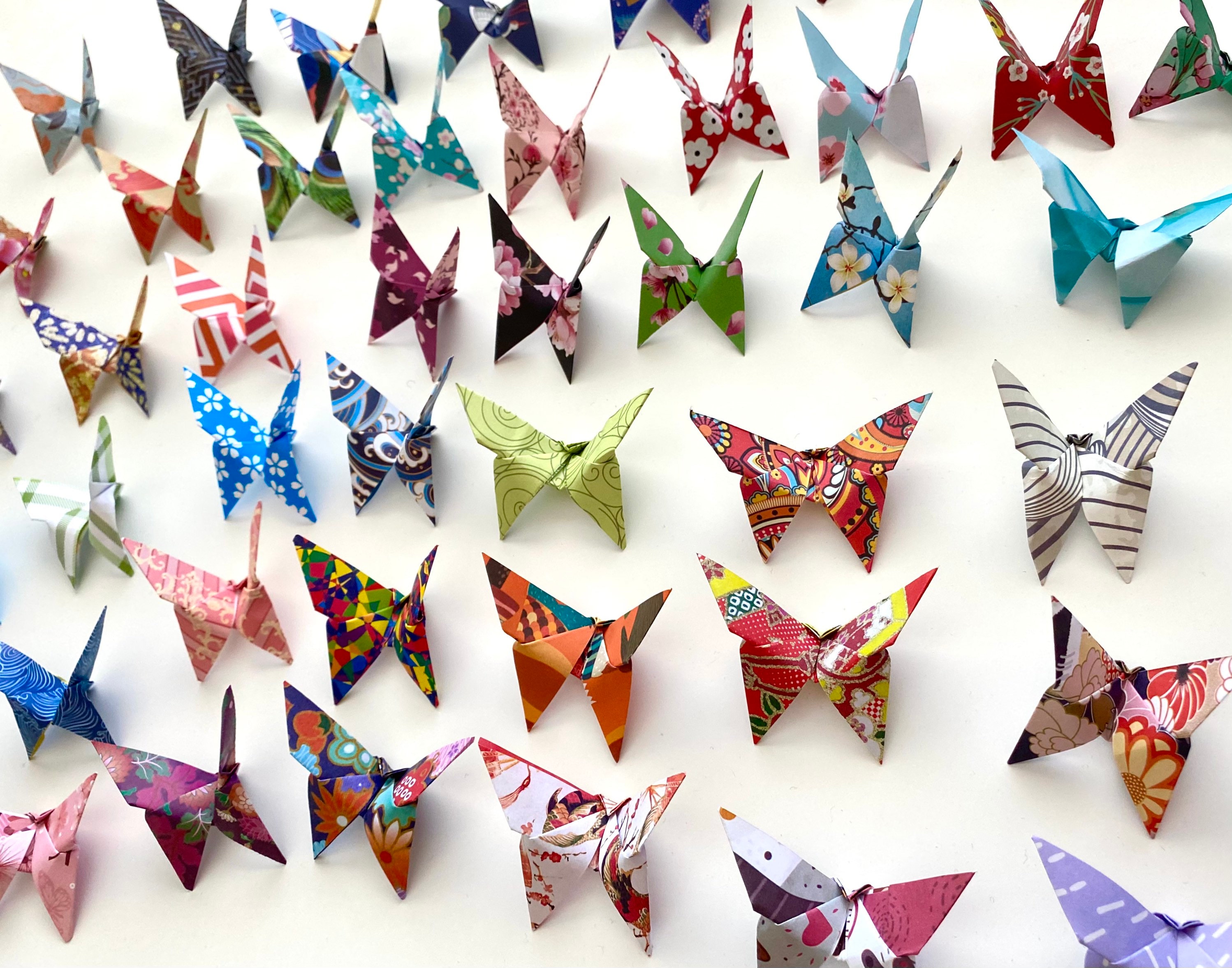 100 Multipatterned Small Japanese Origami butterfly paper | Etsy