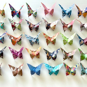 Multipatterned Japanese Origami butterfly papeJapan small medium large size image 2