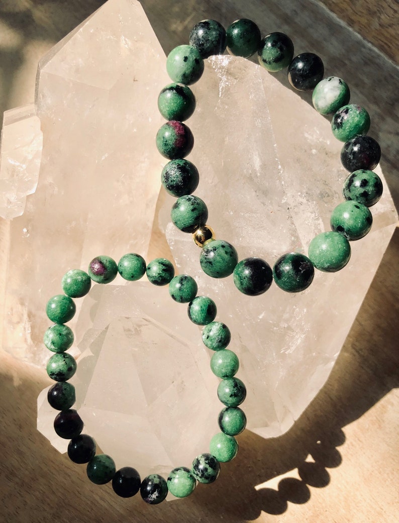Ruby Zoisite Bracelet 8 Mm 10 Mm Ruby Zoisite Jewelry Gift Etsy
