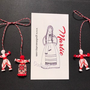 Martisoare in Costume traditionale handmade by gudimaO Felt Martisor/ Martisoare/ Babamarta / Martenitsa / мартенички / мартеница