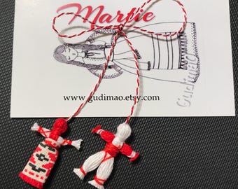 Martisoare in Costume traditionale / Martie / Baba marta / Martenitsa / Mărțișor / μάρτης/Mартинка / simbol of spring made by gudimaO