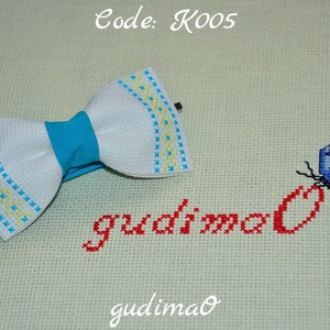 Handmade Embroidered Bow Tie for Kids - Boy & Girl Folk Ethnic Traditional Native Style - Unique Gift by GudimaO