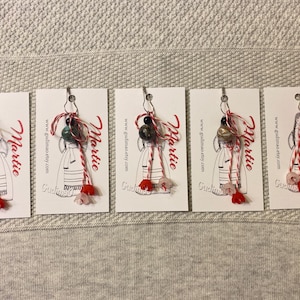 Beads Martisor/ Martisoare/ Babamarta / Martenitsa ethnic symbol of spring. Handmade by gudimaO