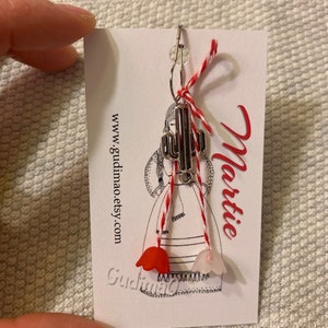 Cactus Martisor/ Martisoare/ Babamarta / Martenitsa ethnic symbol of spring. Handmade by gudimaO