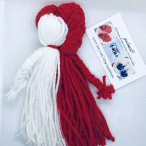 Home decor or car decor Martisor/ Martisoare/ Babamarta / Martenitsa ethnic symbol of sprin. Handmade by gudimaO