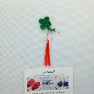 Crochet clover Martisor/ Martisoare/ Babamarta / Martenitsa ethnic symbol of spring. Handmade by gudimaO